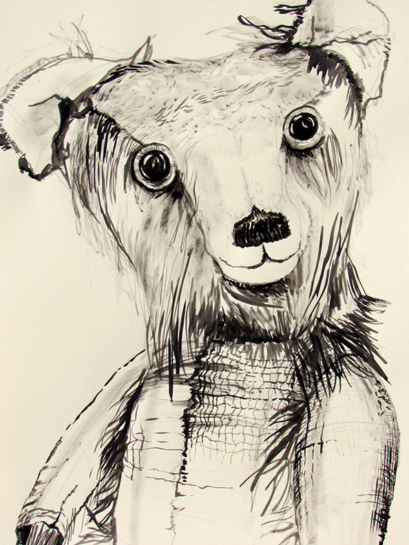 Liz Downing drawing, Well Loved Bear